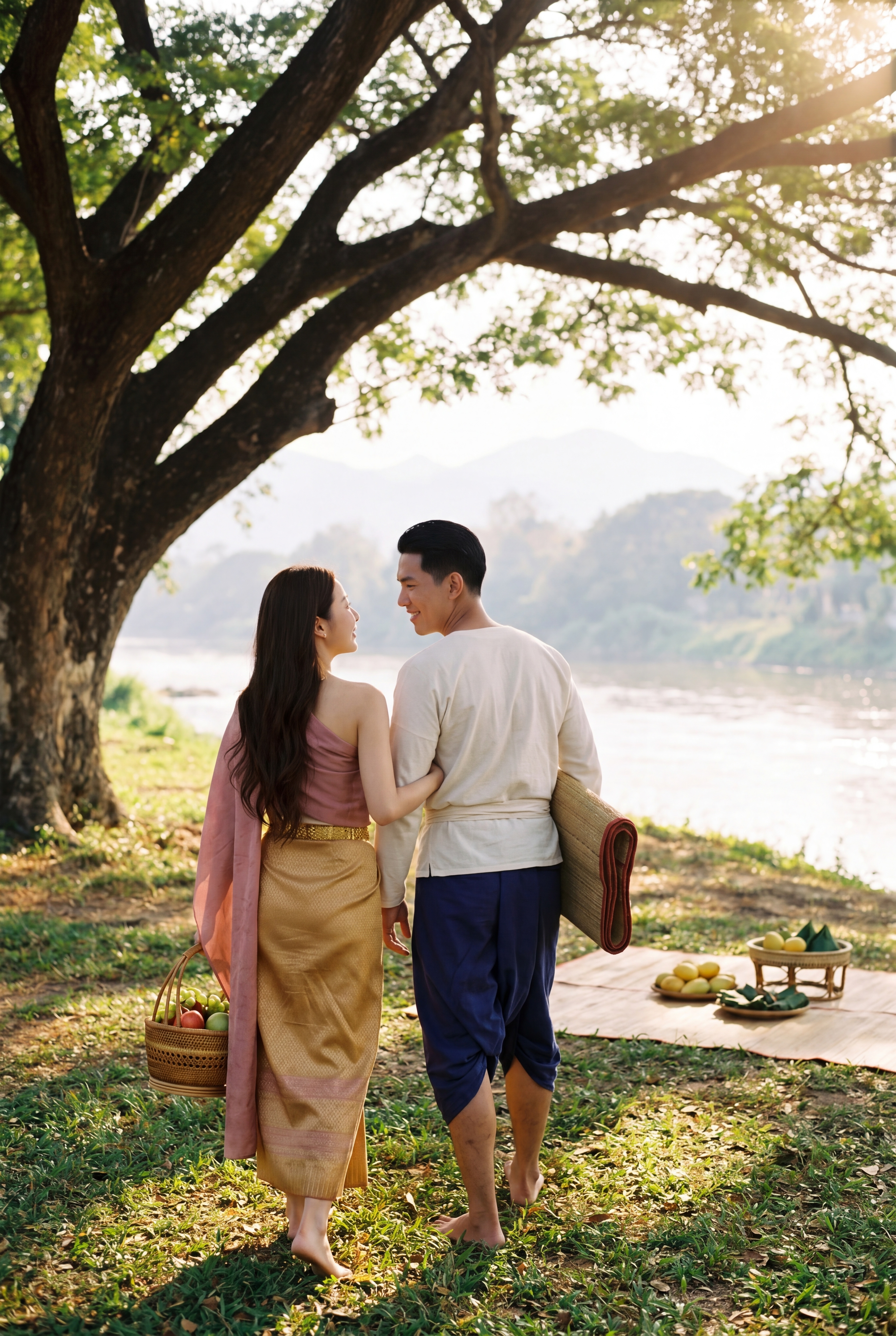 Mila & Thai male lead — Arrival at the rain tree